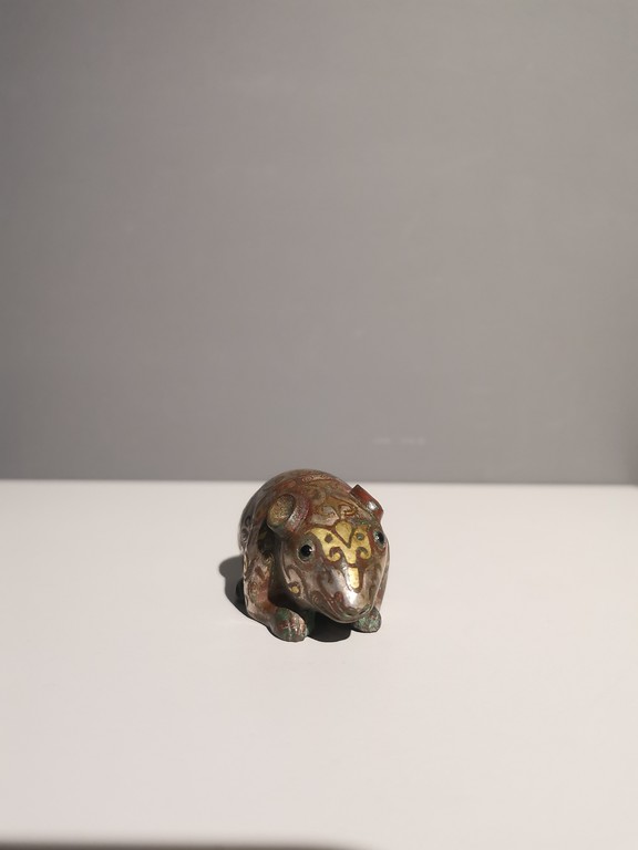 戰-漢 銅錯金銀鼠