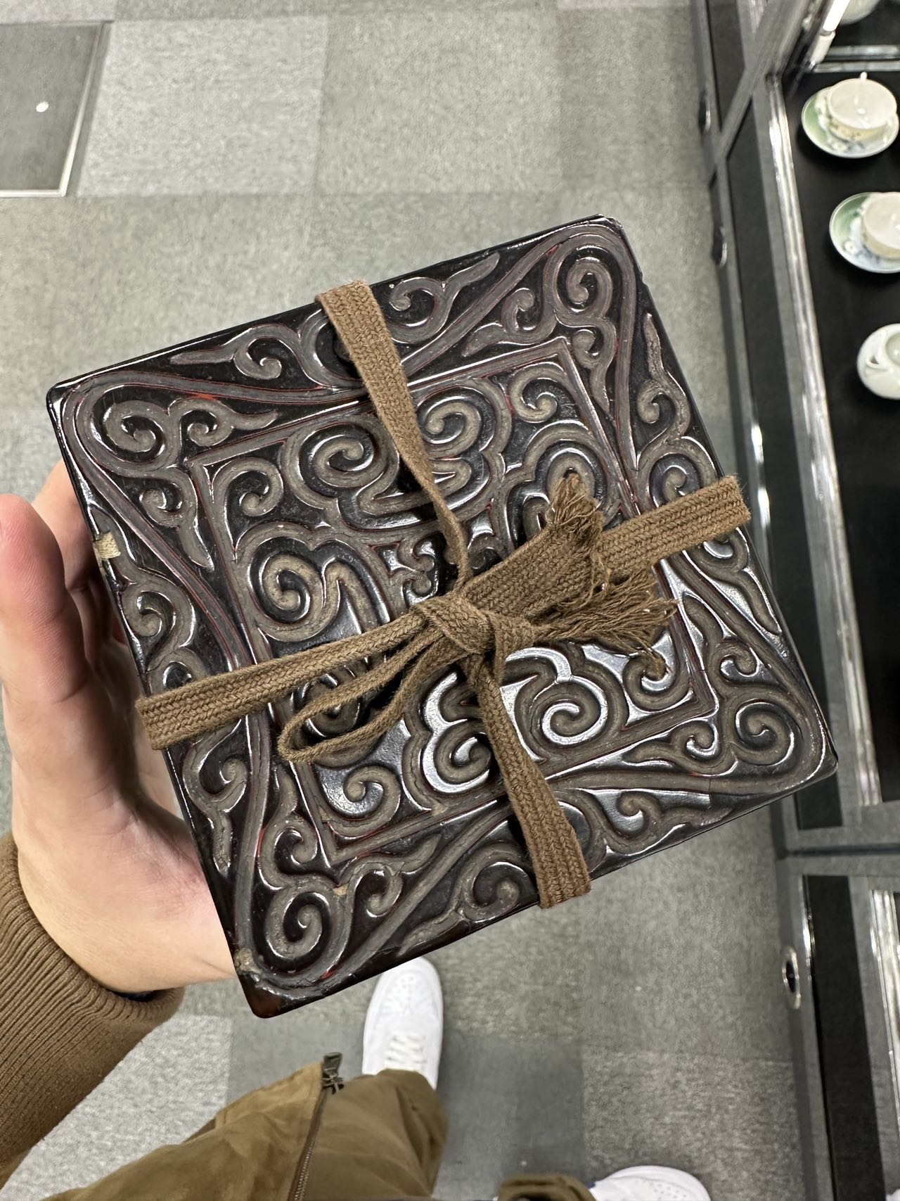 元　銅塗金獅子印材　倶利箱付